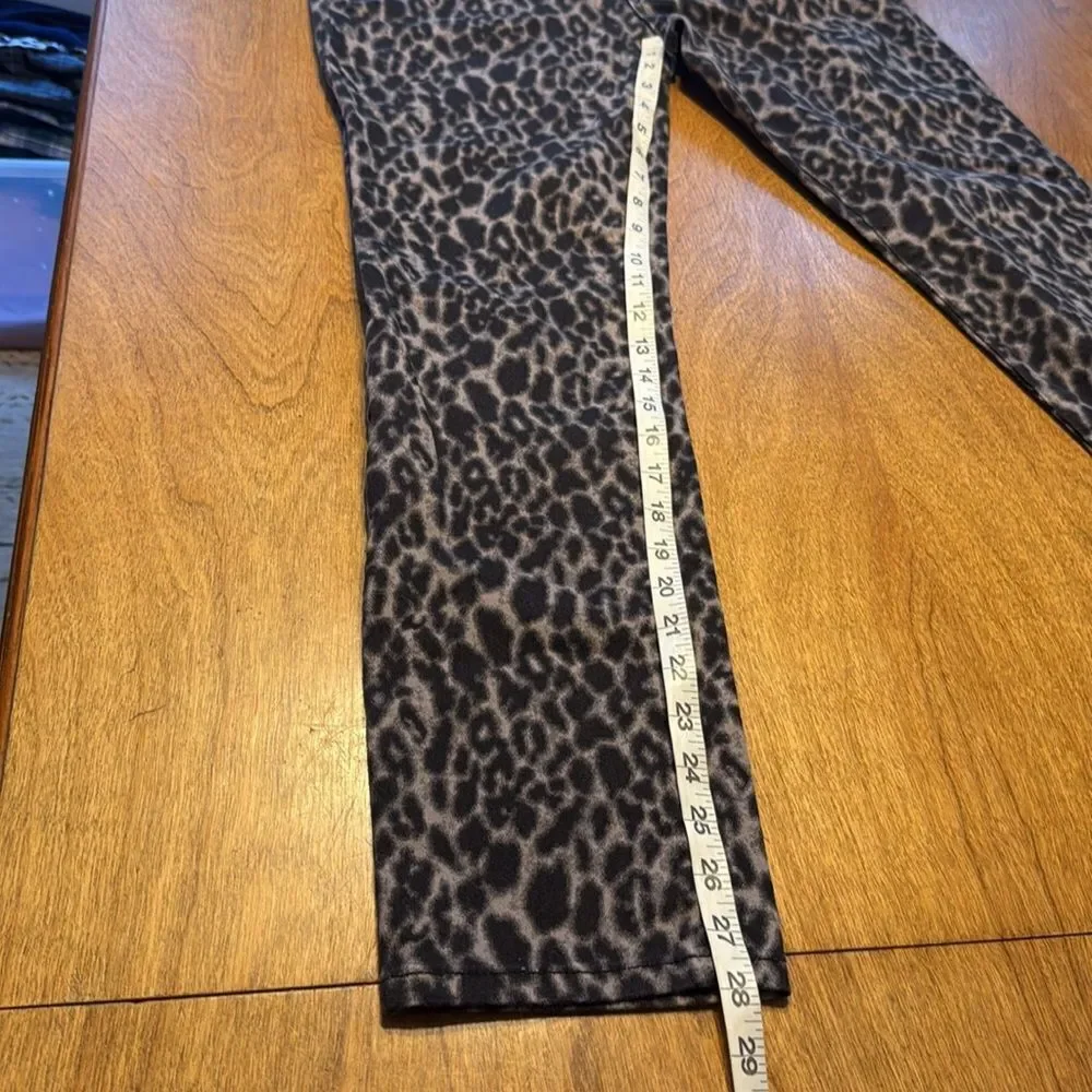 Apt. 9 Women's Straight Capri Pants - Black Leopard Print